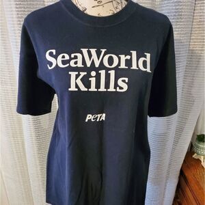 ANVIL Black and white graphic t-shirt sz lg